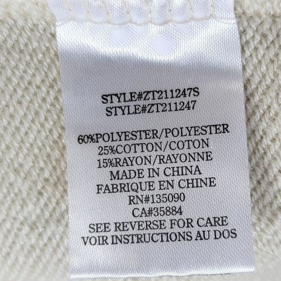 Z Supply cropped sweater long sleeve athletic comfy shirt top Womens Small tan - Picture 6 of 6